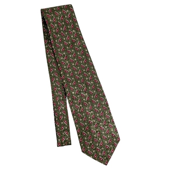 CHRISTIAN DIOR MONSEUR Polyester Paisley Tie - Picture 3 of 7